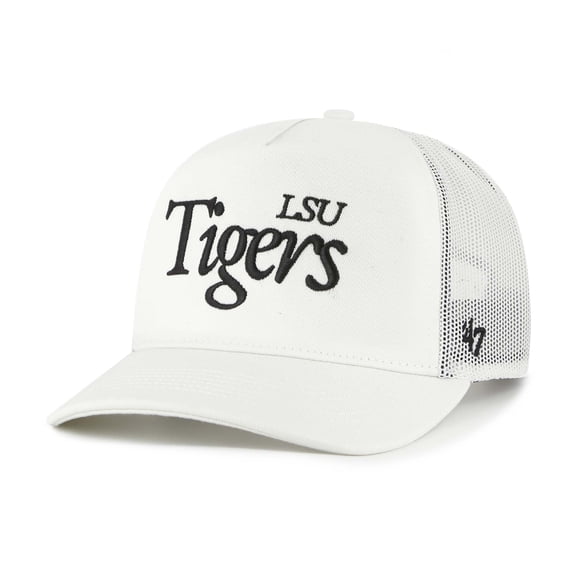 Unisex-'47 Cream LSU Tigers Foundation Script Adjustable Trucker Hat