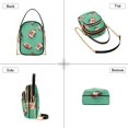 thumbnail image 3 of FORMRS Crossbody Bag for Women Quilted Travel Shoulder Cell Phone Purse with Chain Strap Handbag, Green American Footballs, 3 of 7