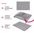 thumbnail image 3 of Juego De Sábanas Individual Microfibra Ultra Suave Premium Gris Claro, 3 of 5