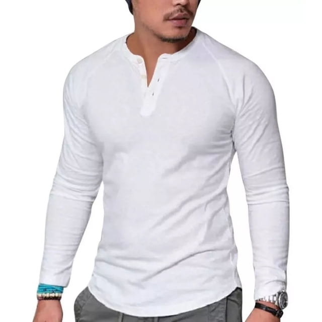 Playera Hombre Cuello Mao Casual Cómoda Manga Larga 3038 S