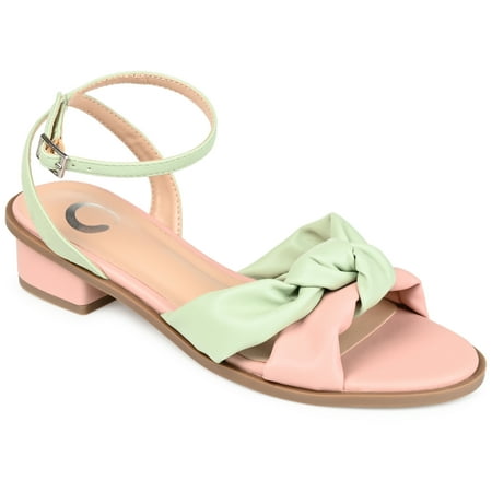 

Journee Collection Womens Edythe Two Tone Low Block Heel Sandals