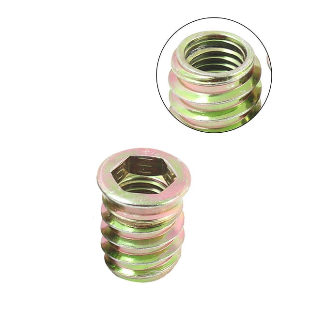 Wood Furniture Threaded Insert Cabinet Drawer Wardrobe insert nut insert Nut Socket Pre-insert Hardware, M8x25mm