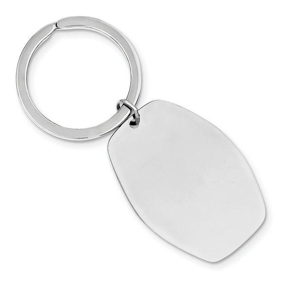Sterling Silver Rhodium-plated Key Chain - Size 11