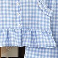 thumbnail image 4 of Toddler Girl Summer Outfits Plaid Ruffle Sleeveless Vest Tank Top & Pants Set 12M-4T Toddler Girl Summer Clothes, 4 of 6
