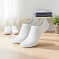 thumbnail image 2 of Women's Ankle Cotton Socks - Low Cut Athletic Running Soft Thin No Show White Socks With Tab 6 Pairs, 2 of 5