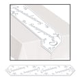 thumbnail image 2 of Party Central Club Pack of 12 White and Silver Congratulations Wedding Table Runner 6', 2 of 2