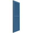 thumbnail image 3 of Ekena Millwork 18"W x 32"H True Fit PVC Two Equal Louver Shutters, Sojourn Blue (Per Pair - Hardware Not Included), 3 of 11