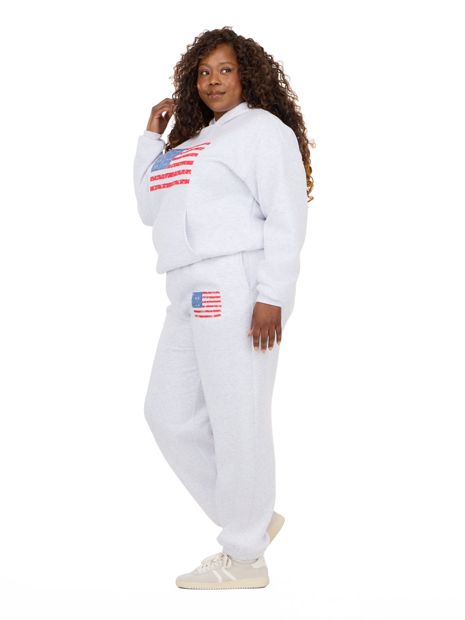 Forever 21 Women's and Women's Plus Americana Fleece Jogger Sweatpants, Sizes XXS-4X