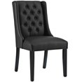 thumbnail image 1 of Modway Baronet Button Tufted Vegan Leather Dining Chair, Black (Set of 1), 1 of 4