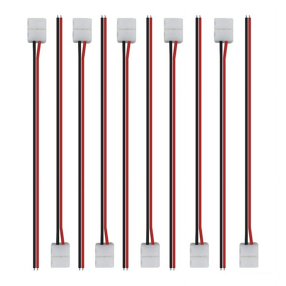 50Pcs LED Tape Connector 2Pin Accessories Connectors 10Mm for 2835 3528 5050 5730 5630 SMD