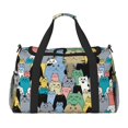 thumbnail image 1 of Disketp Different Cats Bolsa de Viaje Tipo Duffle, Bolso de Mano para Fin de Semana para Mujer, Bolsa de Gimnasio Ligera para Hombre, Esencial para Viajes, 1 of 7