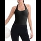 thumbnail image 3 of Top Corto con Cuello Halter para Mujer, Cuello en V, para Hacer Ejercicio, Salir, Sin Mangas, Espalda Descubierta, Camisola de Verano . Negro XL, 3 of 8