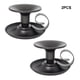 thumbnail image 3 of Moyic Candeleros decorativos de 2 piezas con mango para un ambiente encantador Candelero de metal Decoración del hogar Negro, 3 of 6
