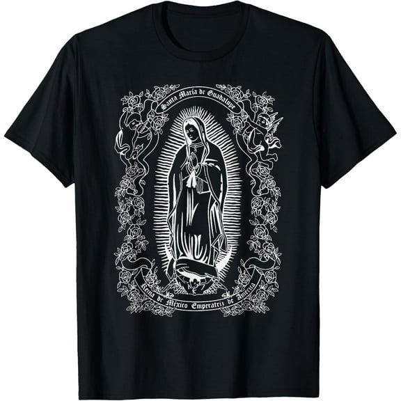Virgen de Guadalupe Shirt Guadalupe's Virgin Christian Gift T-Shirtmen and women can wear, black, white, gifts.S,M,L,XL,2XL,3XL,2543XL