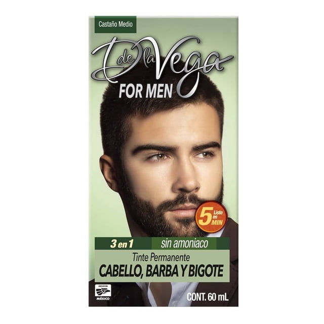 Tinte para cabello D de la Vega For Men en crema castaño medio