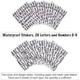 thumbnail image 3 of 12 Sheets 2 Styles PVC Sticker Waterproof Self-Adhesive Number & Alphabet & Sign Stickers for Gift Card Glass Mirror Bottle tag 7.28"x8.46", 3 of 8
