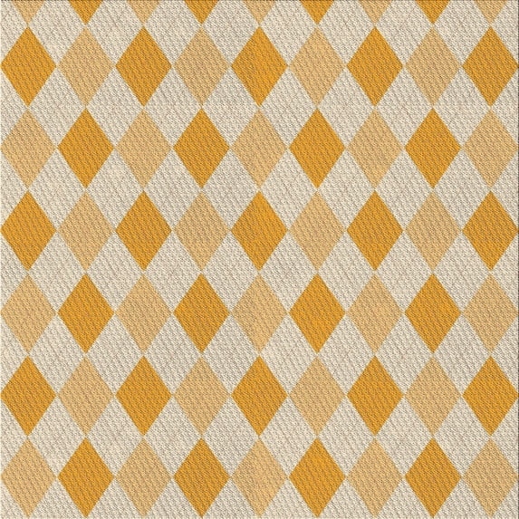 Ahgly Company Machine Washable Indoor Square Transitional Khaki Gold Area Rugs, 8' Square