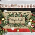 thumbnail image 6 of Sm:)e Merry&Bright Eucalyptus Leaves Holly Christmas Doormat, Winter Xmas Home Decor Low-Profile Switch Rug Door Mat Floor Mat for Indoor Outdoor 17x29 Inch, 6 of 6