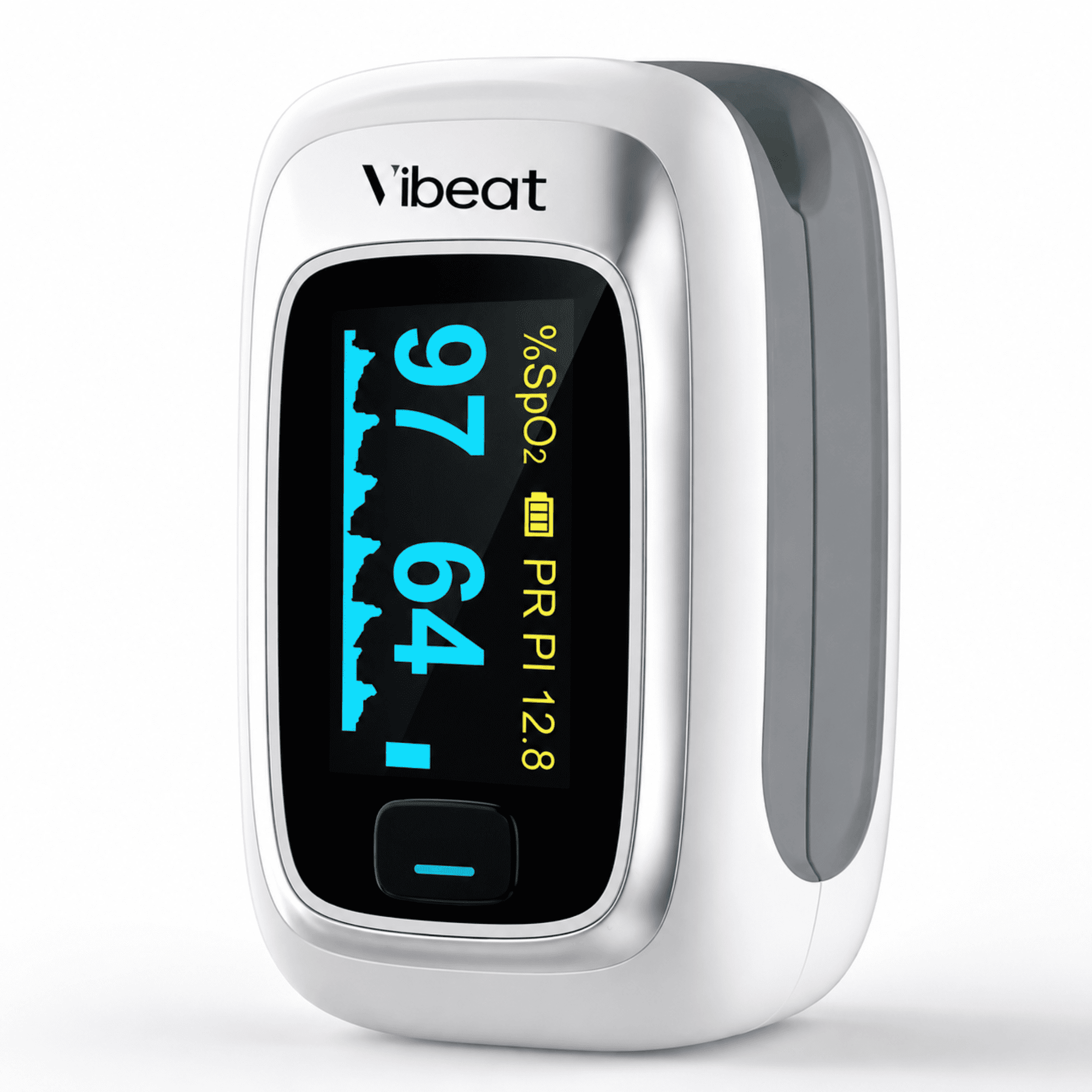 Vibeat Fingertip Pulse Oximeter, Blood Oxygen Saturation & Heart Rate Monitor with OLED Display, SpO2 Finger Monitor for Sports & Aviation Use, S5