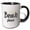 Black/White, variant on 3drose, Text of Beach Please, 15oz Mug