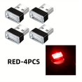 thumbnail image 1 of MesaSe 4pcs Universal USB Car Interior Atmosphere Lamps Auto Interior Mini LED USB Lights Car Plug In USB Night Light Car Ambient Light For Car Decoration, 1 of 7