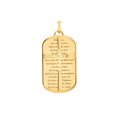 thumbnail image 2 of 14k Yellow Gold Lords Prayer Pendant Necklace With Religious Faith Cross Pendant for Women, 2 of 2