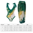 thumbnail image 6 of IDOPIP Women's One Piece Swimsuit with Beach Cover Up Wrap Skirt Floral Sexy Bikini Sets Two Piece Bathing Suit, 6 of 9
