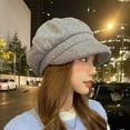thumbnail image 6 of iHPH7 Women Hat French Beret Hats for Women Beret Hats for Women Wool Cap Newsboy Hats for Women, Gray M, 6 of 7