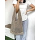 thumbnail image 2 of (Khaki)Women's Hollow Out Knit Tote Handbags Crochet Shoulder Bag, 2 of 5