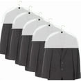 thumbnail image 1 of 10 fundas de hombro transparentes para ropa, protectores antipolvo, lavables y transparentes, para perchas de ropa, de plástico transpirable y con fuelle., 1 of 9