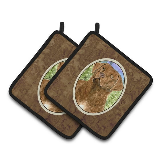 Carolines Treasures SS8933PTHD Chesapeake Bay Retriever Pair of Pot Holders, 7.5HX7.5W, multicolor