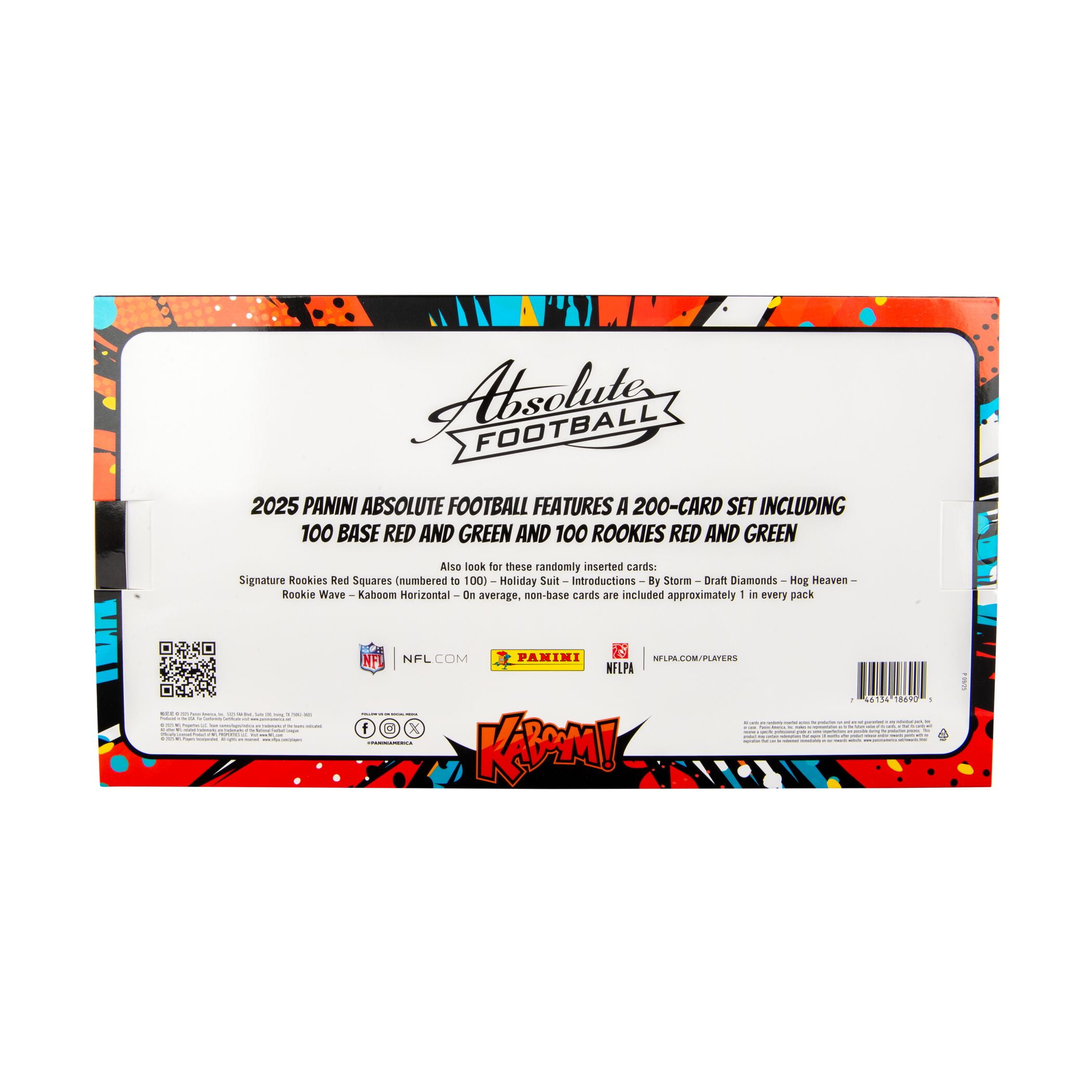 2025 Panini Absolute Football Trading Cards Special Countdown Calendar