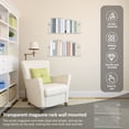 thumbnail image 2 of HLONK 2 Pack Clear Acrylic Magazine Holder  Wall Mount Hanging Bookshelf Literature Storage Rack  Brochure File Display Shelf Floating Acrylic Wall Book Holder for Waiting Room  Living Ro, 2 of 10