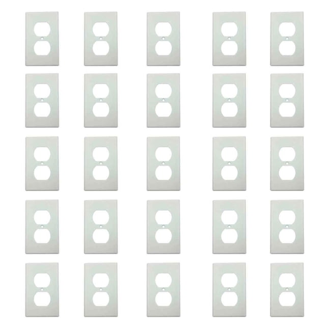Paquete de 25 Placas de 2 Módulos de Nylon Blanco iGoto PN1202-B