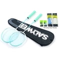 thumbnail image 1 of Composite Carbon Fibre 5U 2Pcs Badminton Rackets, Pre-Strung Lightweight, Max 26lbs, Macaron Pastel Colors, Free Bag, Grip & Frame Tapes, 1 of 11