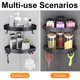 thumbnail image 4 of Carrito de ducha DUFU con esquinas adhesivas con ganchos, 2 unidades, color negro, 4 of 7