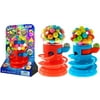 Classic Spiral Bubble Gumball Machine with Coin Bank Toy 2 Units Assorted Twirling Style Candy Gum Dispenser Bubble Machine With Gumballs for Kids and Adults. Party Favors. Plus Sticker 6715-2s