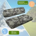 thumbnail image 6 of Pzuqiu Camo Universal Golf Cart Seat Covers Soft Portable Sport Golf Cart Seat Cover Towel Blanket Easy to Install Golf Seat Cover for All Club Cars More 2-seats Cart, Gray, 6 of 7