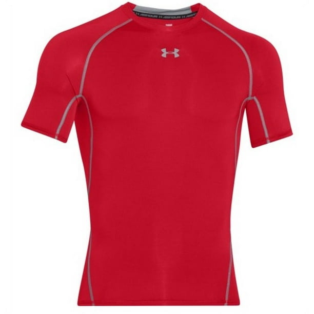 Armour 1257468 Red HeatGear S/S Compression Shirt - Size Small - Walmart.com