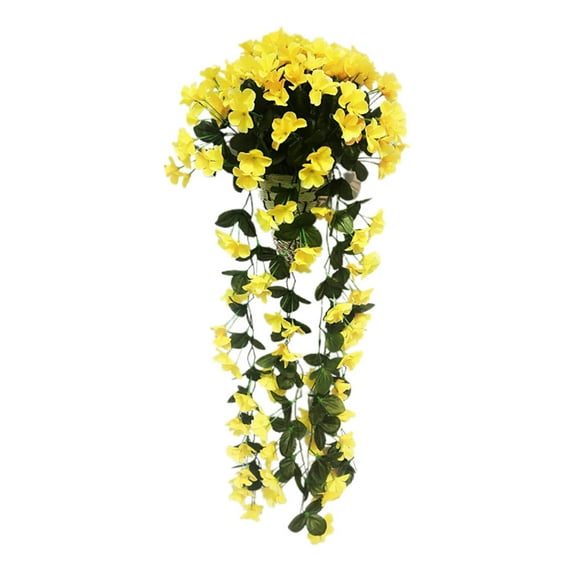 YOHAVEN Artificial Greenery Fence Panels Expandable Chlorophytum Bouquet Faux Plant Hedge Wall Privacy Screen Decorative UV Blocking Green Fence Indoor Outdoor Garden Patio Balcony Decor