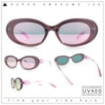 thumbnail image 2 of Womens Mod Fashion Round Oval Classy Beveled Frame Plastic Sunglasses Pink - Pink Mirror, 2 of 8