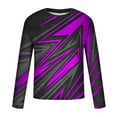 thumbnail image 5 of ZCFZJW Mens Fall Graphic T-Shirts Casual Long Sleeve Funny 3D Novelty Graphic Crewneck Pullover Tops Loose Lightweight Comfy Baggy Workout Tees Sweatshirt Purple XXXXL, 5 of 5
