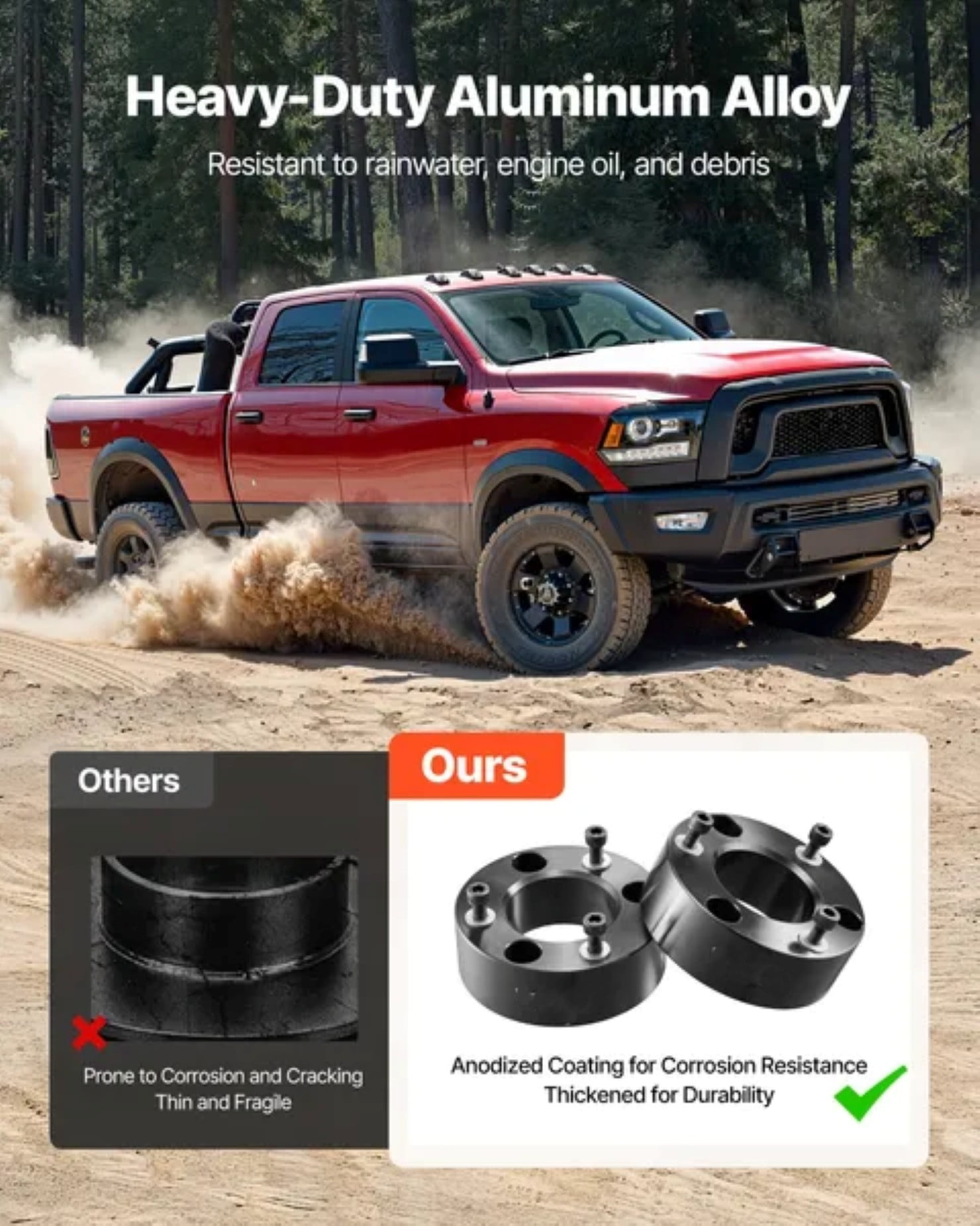 3 in Front Leveling Lift Kit for 2007-2024 Silverado Sierra 1500 2WD/4WD
