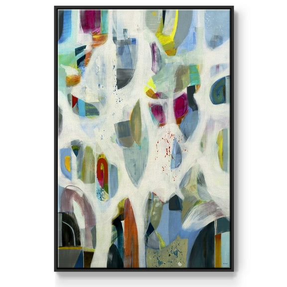 Interaction Framed Premium Gallery Wrapped Canvas - Ready to Hang - 17 x 25 - Black Floating Frame