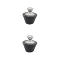 thumbnail image 2 of Matsuzay Silicón del enchufe de la bañera del amplio del gel de sílice con la manija durable del acero inoxidable para la bañera Tapón de silicona negro 2Conjunto, 2 of 6