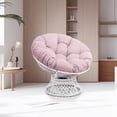 thumbnail image 6 of Glory Patio Papasan Swivel Chair with Padded Cushion (pink), 6 of 7