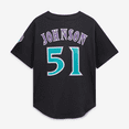 thumbnail image 3 of Men's Mitchell & Ness Randy Johnson Black Arizona Diamondbacks Cooperstown Collection Mesh Batting Practice Button-Up, 3 of 7