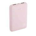 thumbnail image 1 of LAX Rubberized Dual USB Compact Power Bank 6600mAh, Pink, 1 of 6