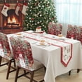 thumbnail image 4 of Winter Snowman Chair Covers Set of 1 Christmas Tree Leaves Elk Flower Red Black Plaid Chair Back Covers Stretch Removable Washable Slipcovers Protector for Dining Room Kitchen Party Decor, 4 of 5