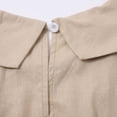thumbnail image 6 of WTXUE Collared Shirts 3/4 Length Sleeve Womens Tops Cotton Linen Shirts Babydoll Tops Flowy Blouses Womens Shirts Women Blouses Comfy Shirts Beige L, 6 of 8